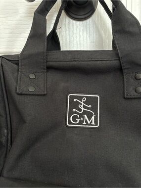 Embroidered Black Canvas Backpack Tote - Dance Bag - Gaynor Minden